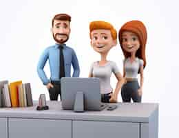 Free photo 3d rendering of cartoon like business persons