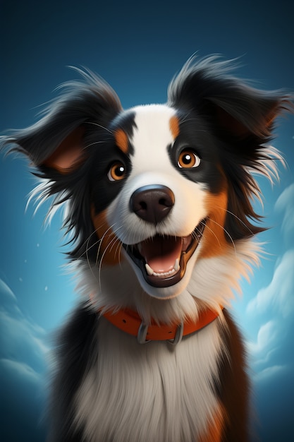 3d rendering of cartoon like dog