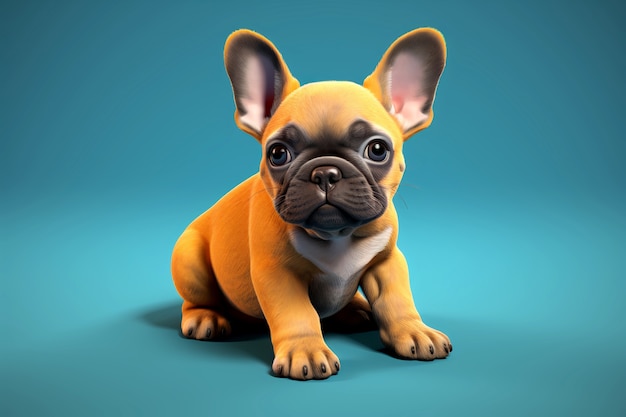 Free photo 3d rendering of cartoon like dog