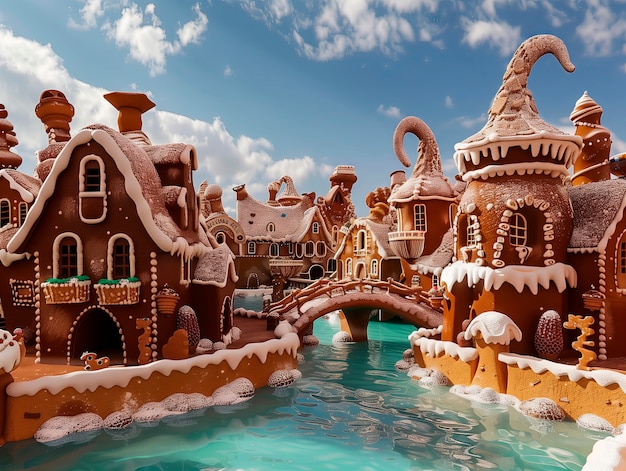 Free photo 3d rendering of chocolate factory