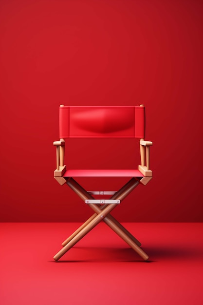 3d rendering of cinema director chair