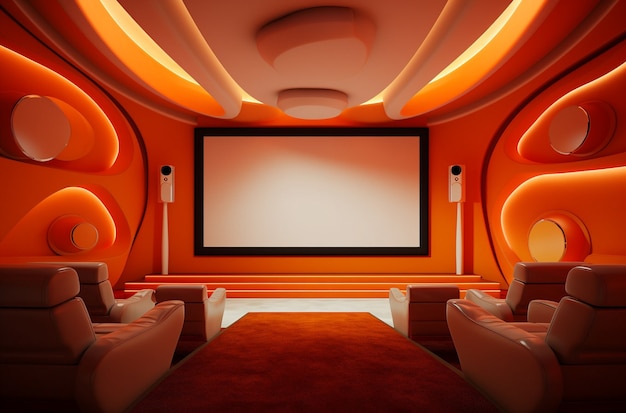 3d rendering of cinema