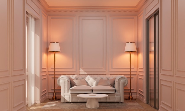 Free photo 3d rendering of classic interior