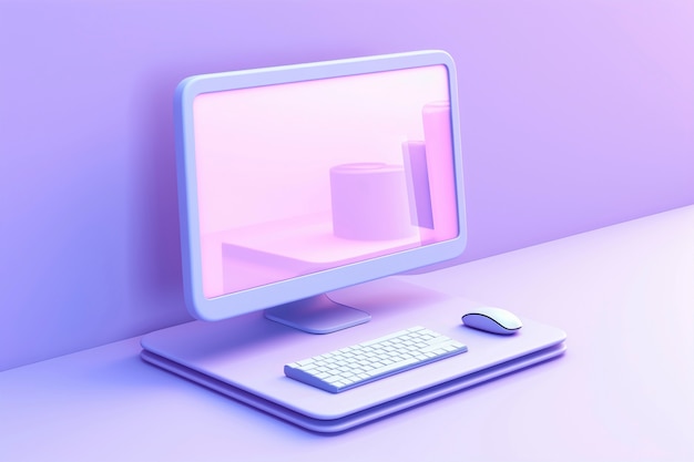 Free photo 3d rendering of computer