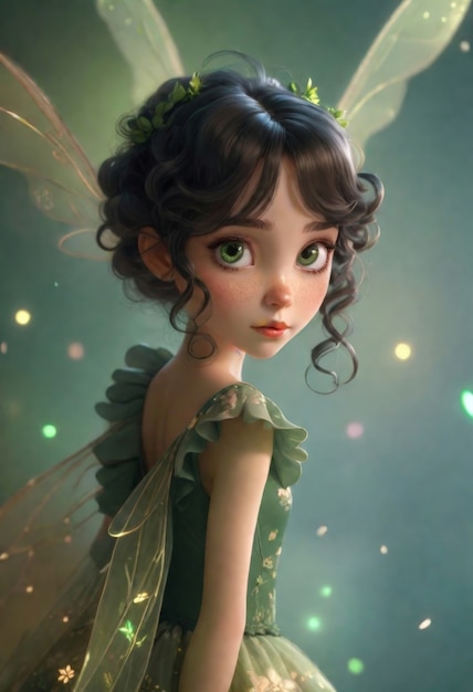 3d rendering of cute fairy