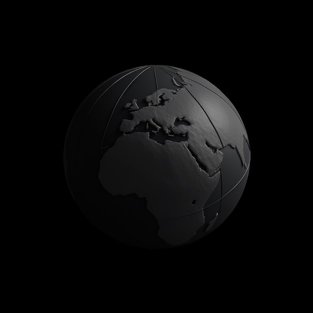 Free Photo 3d rendering of dark earth in space