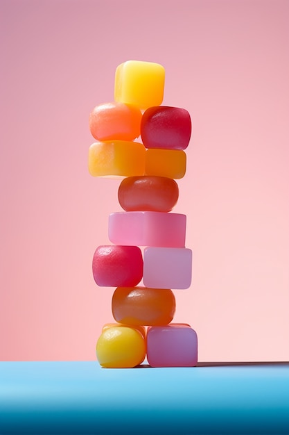 Free photo 3d rendering of delicious candies