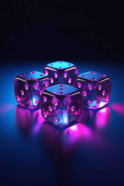 Free photo 3d rendering of dices