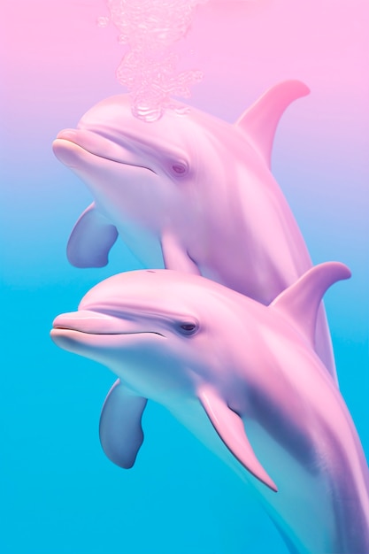 Free photo 3d rendering of dolphin