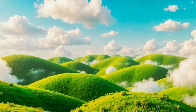 Free Photo 3d rendering of dreamy landscape