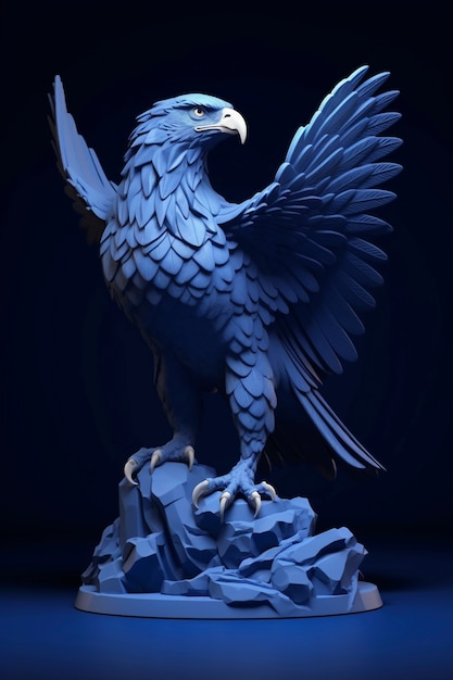 Free Photo 3d rendering of eagle portrait