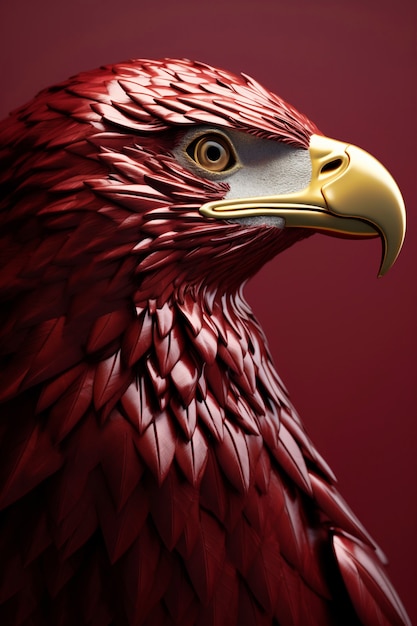 Free Photo 3d rendering of eagle portrait