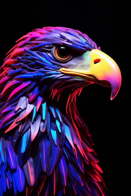 Free Photo 3d rendering of eagle portrait