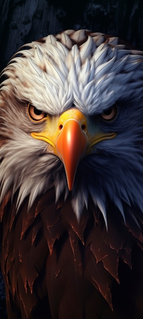 Free Photo 3d rendering of eagle portrait