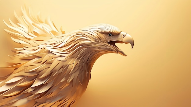 Free Photo 3d rendering of eagle portrait