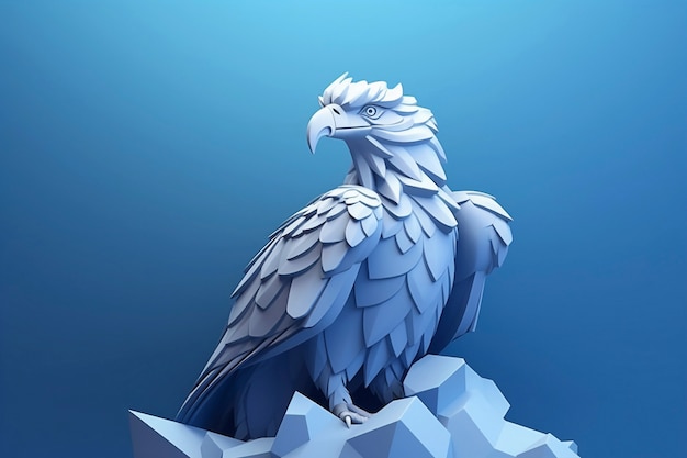 Free Photo 3d rendering of eagle portrait