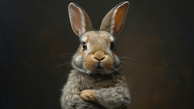 Free photo 3d rendering of easter bunny painting in dark ages