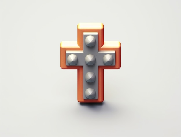 Free photo 3d rendering of elegant cross