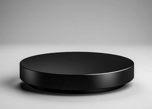 Free photo 3d rendering of empty simple black podium for product display