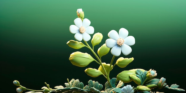 Free Photo 3d rendering of flower