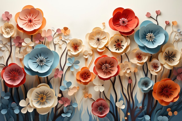 3d rendering of flowers