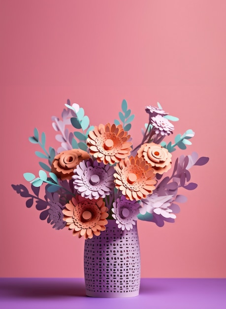 Free photo 3d rendering of flowers