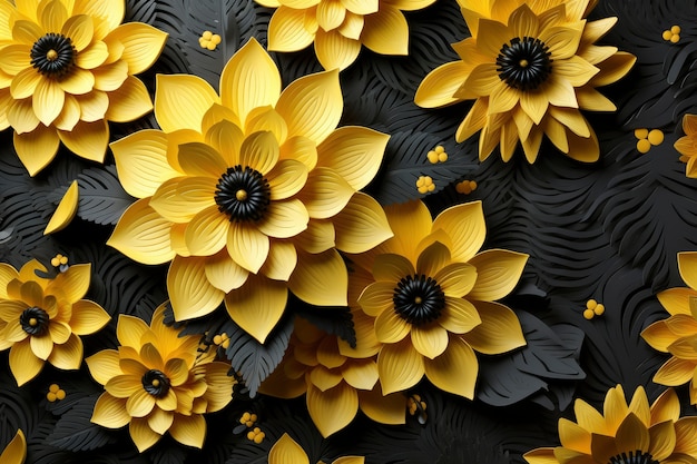 3d rendering of flowers