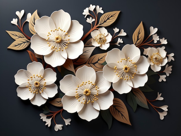 3d rendering of flowers