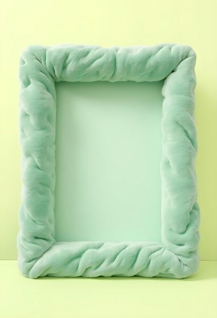 Free photo 3d rendering of fluffy frame