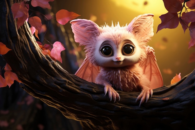 3d rendering of forest bat