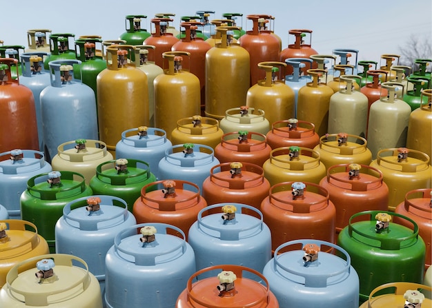 3d rendering of gas cylinder