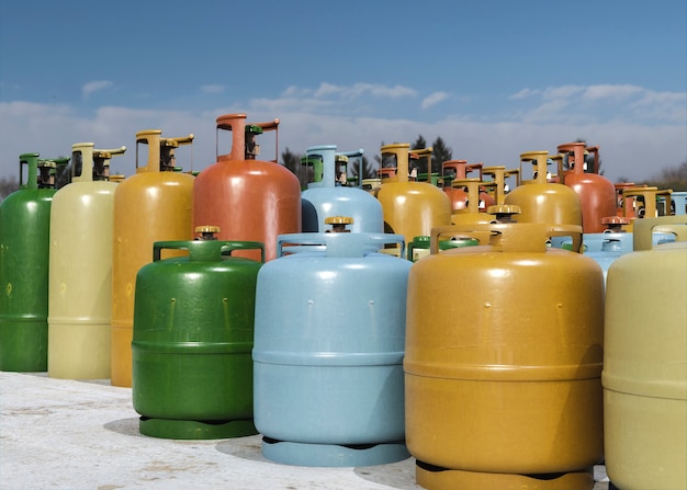 Free photo 3d rendering of gas cylinder