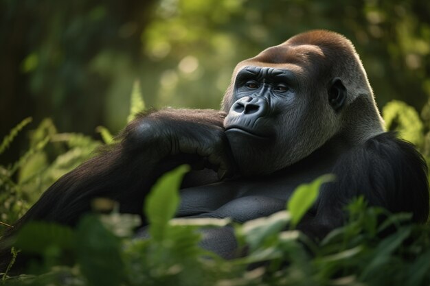 3d rendering of gorilla portrait