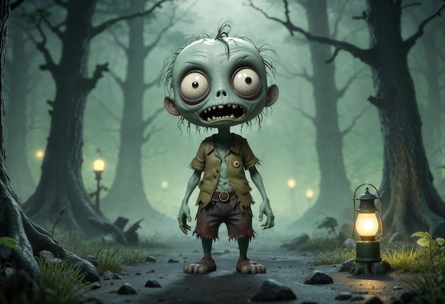 3d rendering of halloween character