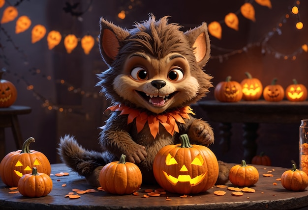 Free photo 3d rendering of halloween character