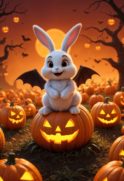 Free photo 3d rendering of halloween character