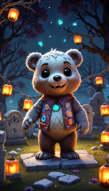 Free photo 3d rendering of halloween character