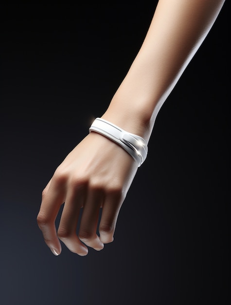 Free Photo 3d rendering of hand holding bracelet