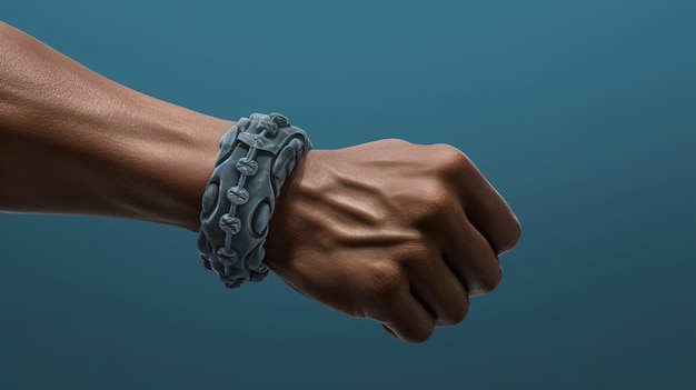 Free photo 3d rendering of hand holding bracelet