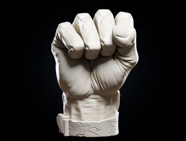 Free photo 3d rendering of hand holding fist