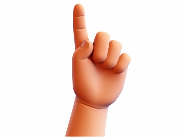 Free photo 3d rendering of  hand pointing