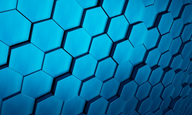 Free Photo 3d rendering of hexagonal texture background