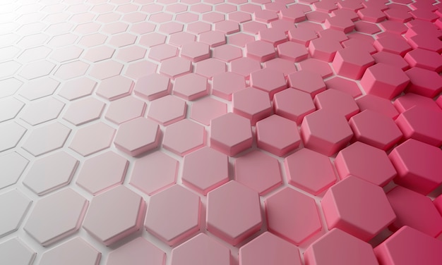 Free photo 3d rendering of hexagonal texture background