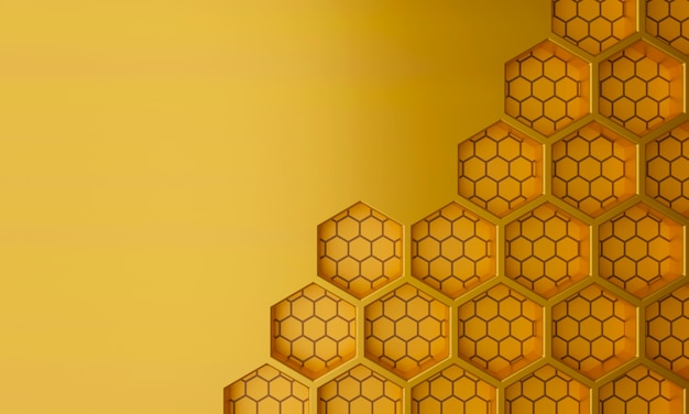 3d rendering of hexagonal texture background