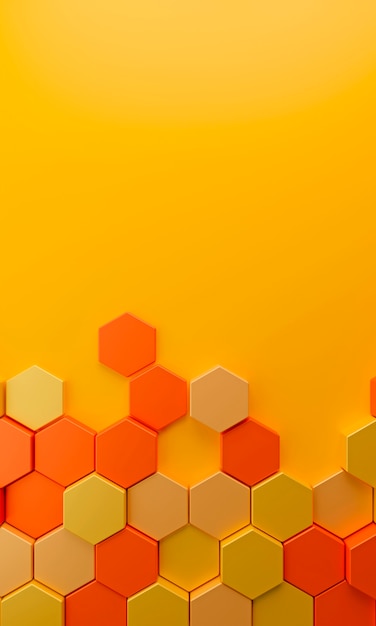 3d rendering of hexagonal texture background