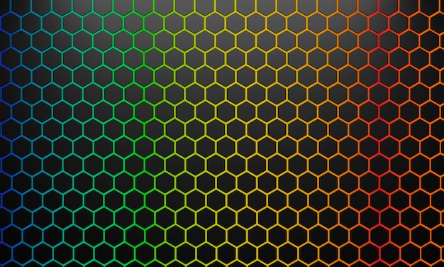 Free photo 3d rendering of hexagonal texture background