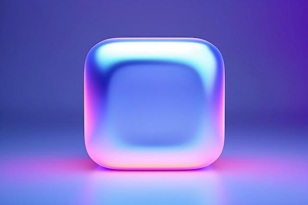 Free Photo 3d rendering of holographic cube