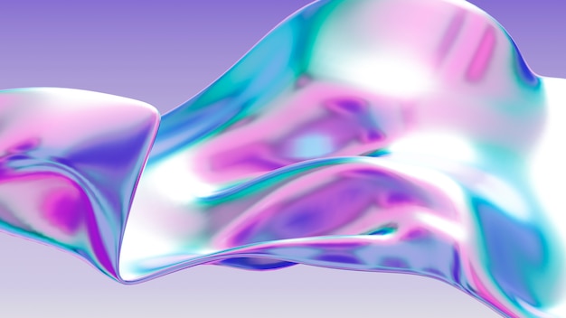 Free photo 3d rendering of holographic layering