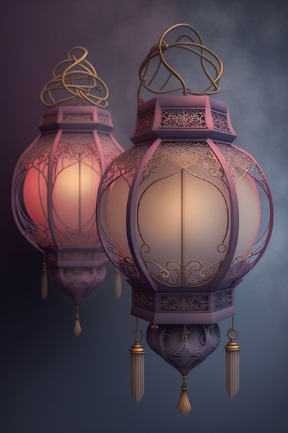 Free Photo 3d rendering of latern still life