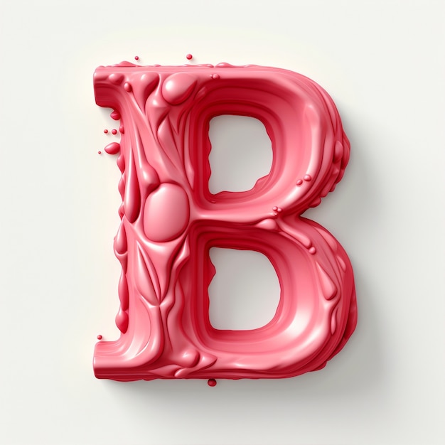 Free photo 3d rendering of letter b